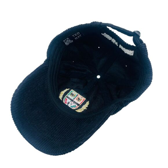 Teddy Fresh Hat Cap Black Corduroy Strapback Adjustable - Picture 5 of 6
